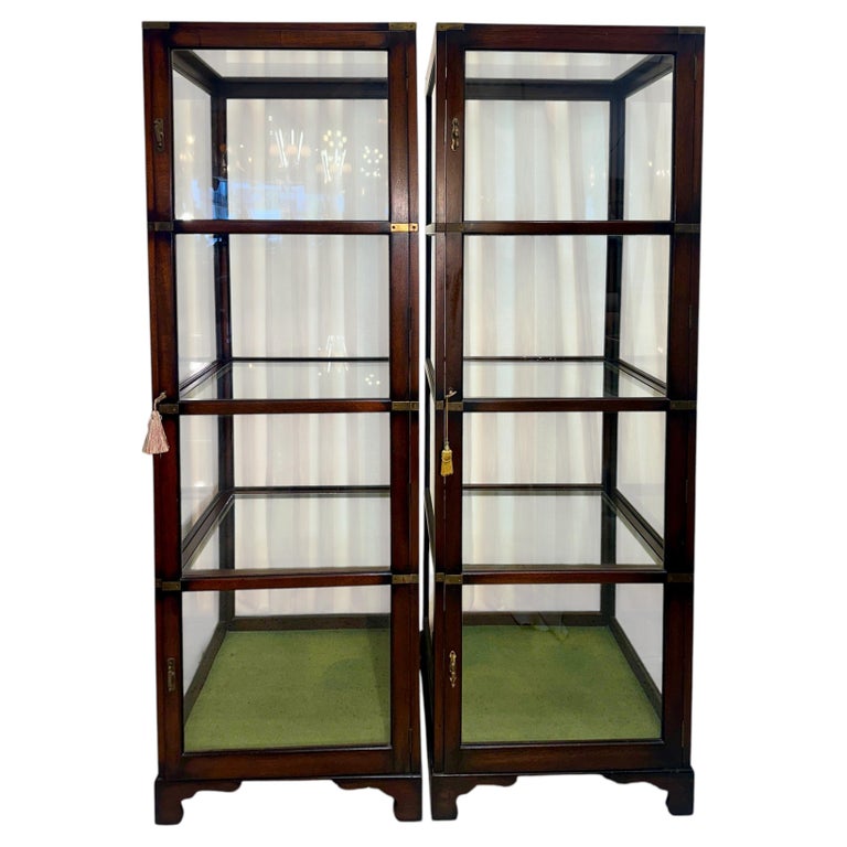 Jans of London Campaign Style Display Vitrines - PAIR