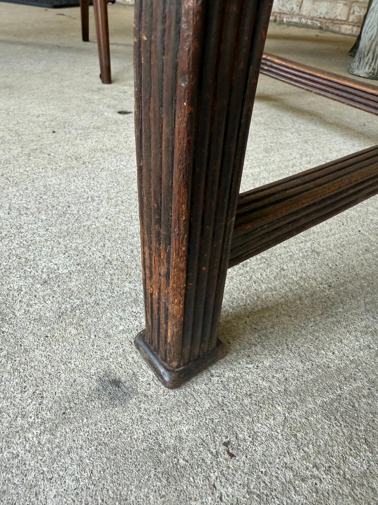 19th C. Round Carved Wood Foyer Table