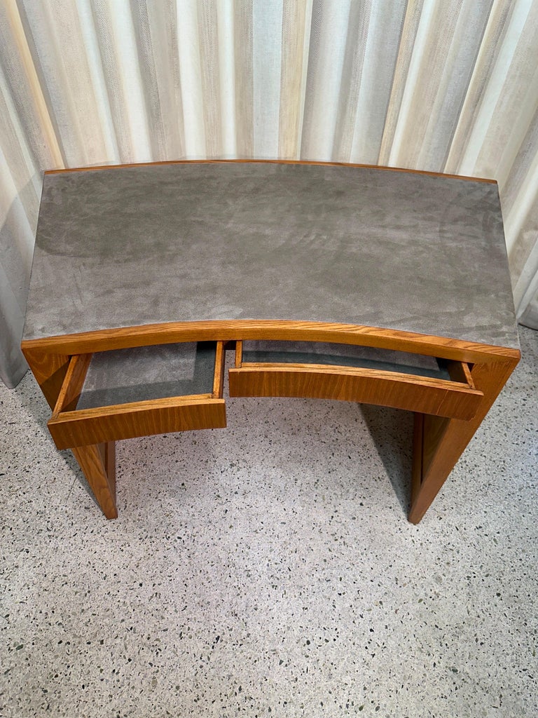 1960's Oak and Leather Clad "Karpen of California" Desk Suite (3 pieces)