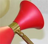 Stilnovo Italian Red Mid-Century Cone Floor Lamp