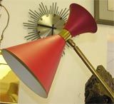 Stilnovo Italian Red Mid-Century Cone Floor Lamp